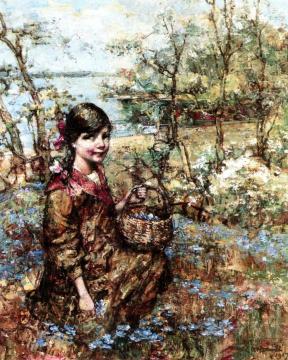 Wild Hyacinths Artwork by Edward Atkinson Hornel