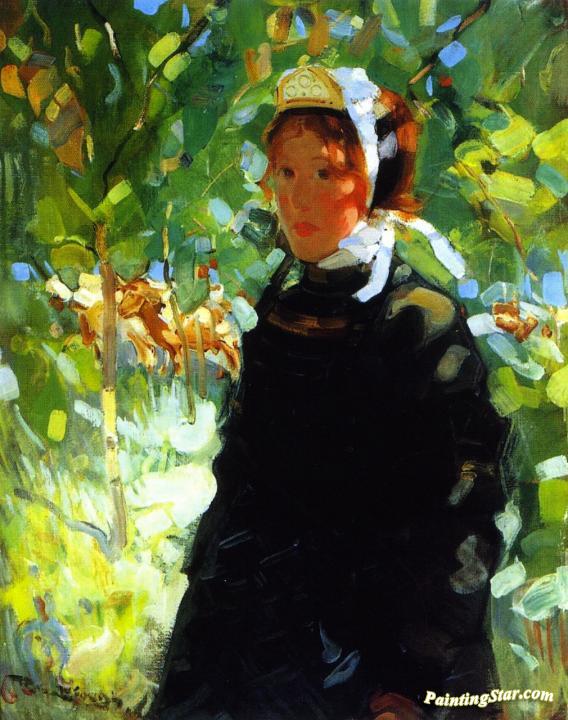 Breton Girl Artwork by Robert Brough