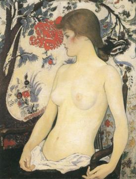 Jeune femme demi nue Artwork by Louis Anquetin