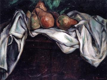 Still Life with Pears on a White Tablecloth Artwork by Émile Bernard