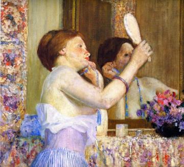 Woman with a Mirror Artwork by Frederick Carl Frieseke