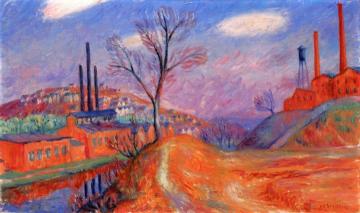 Landscape - Factories Artwork by William James Glackens