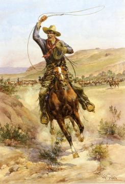 Spring Roundup Artwork by Herman W. Hansen