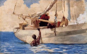 The Coral Divers Artwork by Winslow Homer