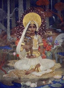 Devaki, Mother Of Krishna Artwork by Marianne Stokes