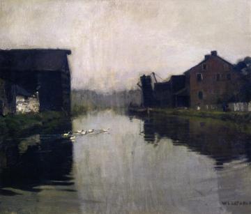Misty Day on the Canal Artwork by William Langson Lathrop