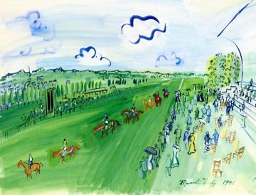 The Parade of Starters at Deauville Artwork by Raoul Dufy