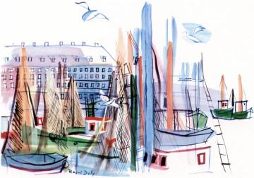 Fishing Port In Boston Artwork by Raoul Dufy