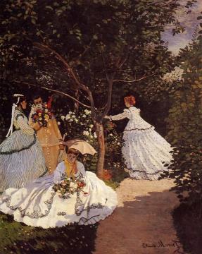 Women in the Garden Artwork by Claude Oscar Monet