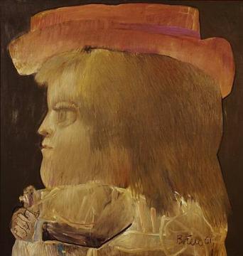 Girl in Profile Artwork by Fernando Botero