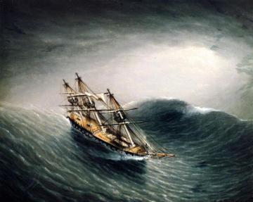 Schooner In A Stormy Sea Artwork by James E. Buttersworth