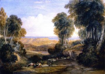 Junction of the Severn and the Wye with Chepstow in the Distance Artwork by David Cox