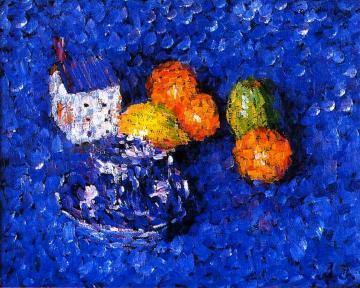 Still LIfe Blue-Orange Artwork by Alexej Jawlensky