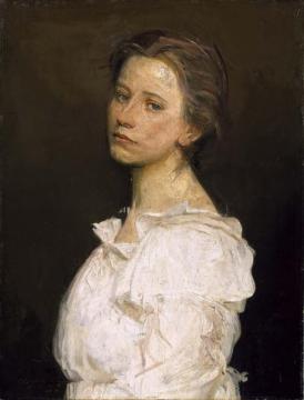 Young Woman In White Artwork by Abbott Handerson Thayer