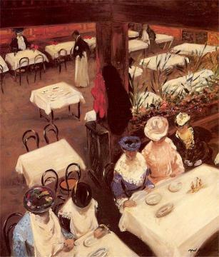Café-restaurant Artwork by Alfred Henry Maurer