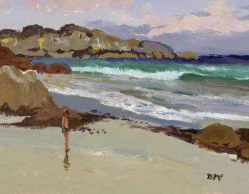 Boy And Sea, Iona Artwork by Donald McIntyre