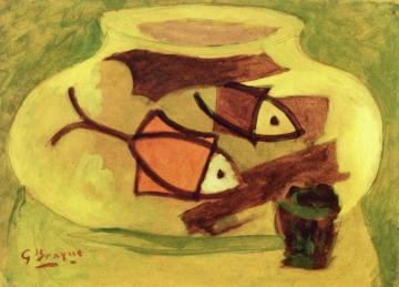 Aquarium and Glass Artwork by Georges Braque