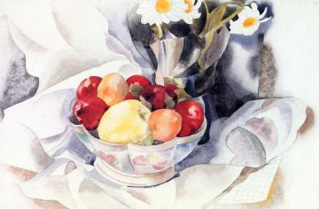 Fruit and Daisies Artwork by Charles Demuth