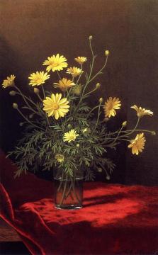 Golden Marguerites Artwork by Martin Johnson Heade