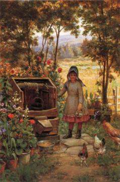 The Little Flower Girl Artwork by Edward Lamson Henry