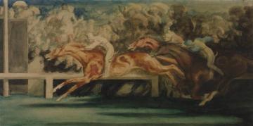 The Finish of the Horse Race Artwork by Louis Anquetin