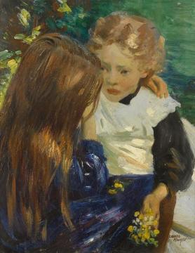 Children Playing Artwork by Dame Laura Knight