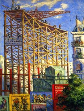 Scaffolding and Posters Artwork by Maximilien Luce