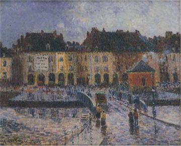 Fish Market at Dieppe Artwork by Gustave Loiseau