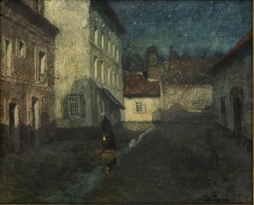 Night in Dieppe Artwork by Fritz Thaulow