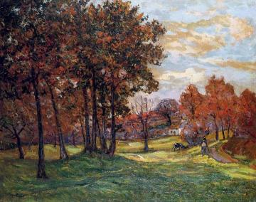 Autumn Landscape at Goulazon, Finistere Artwork by Maxime Maufra