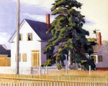 House with Big Pine Artwork by Edward Hopper