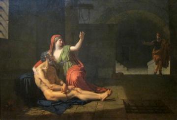 Cimon And Pero: Roman Charity Artwork by François-Xavier Fabre