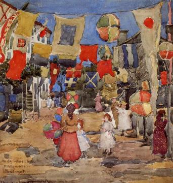 Fiesta - Venice - S. Pietro in Volta Artwork by Maurice Prendergast