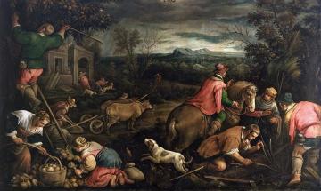 Series Of The Months 10, October (scorpio) Artwork by Francesco Bassano  the Younger