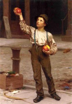 The Young Apple Salesman Artwork by John George Brown