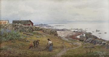 From Torekov the Kattegat Artwork by Hans Fredrik Gude