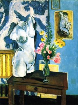 Plaster Torso, Bouquet of Flowers Artwork by Henri Matisse