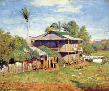 Washday, Panama City Artwork by Alson Skinner Clark