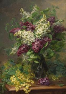 Flowers In A Vase Artwork by Leo Louppe