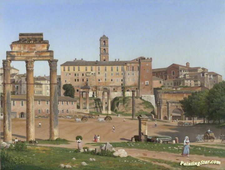 View Of The Forum In Rome Artwork by Christoffer Wilhelm Eckersberg