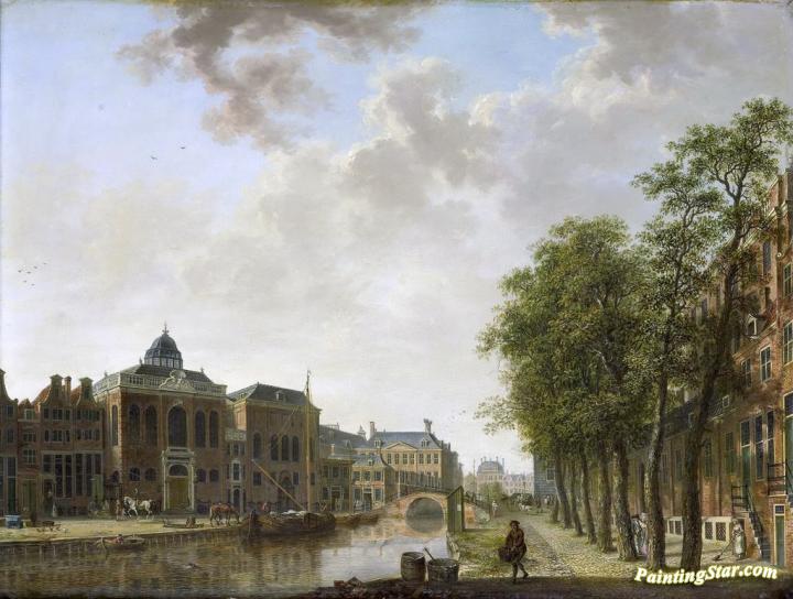 View of the Houtmarkt, Amsterdam Artwork by Hendrik Keun