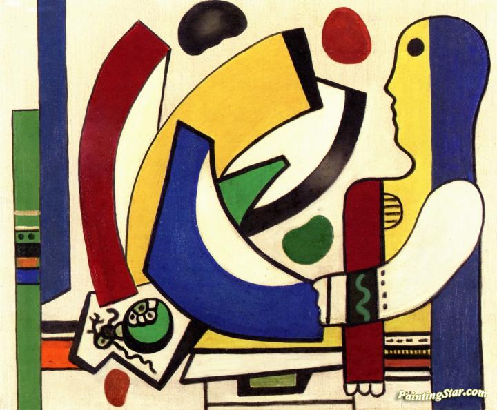 Still LIfe with Melon Artwork by Fernand Léger