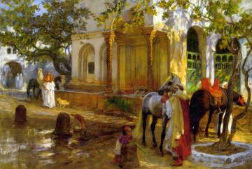 At The Fountain Artwork by Frederick Arthur Bridgman