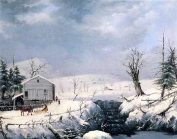 Winter in New England Artwork by George Henry Durrie