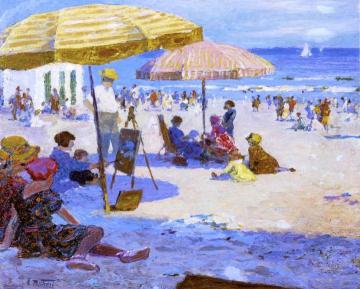 Umbrellas And The Sun Artwork by Edward Potthast
