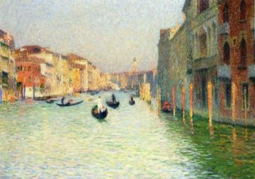 Gondolas in Venice Artwork by Henri Martin