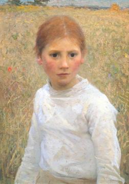Brown Eyes Artwork by Sir George Clausen