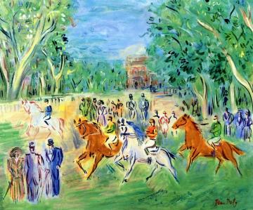 The Racetrack Artwork by Jean Dufy