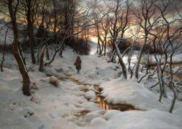 West With Evening Glows Artwork by Joseph Farquharson