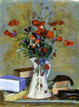 Poppies and Grasses Artwork by Pierre Bonnard